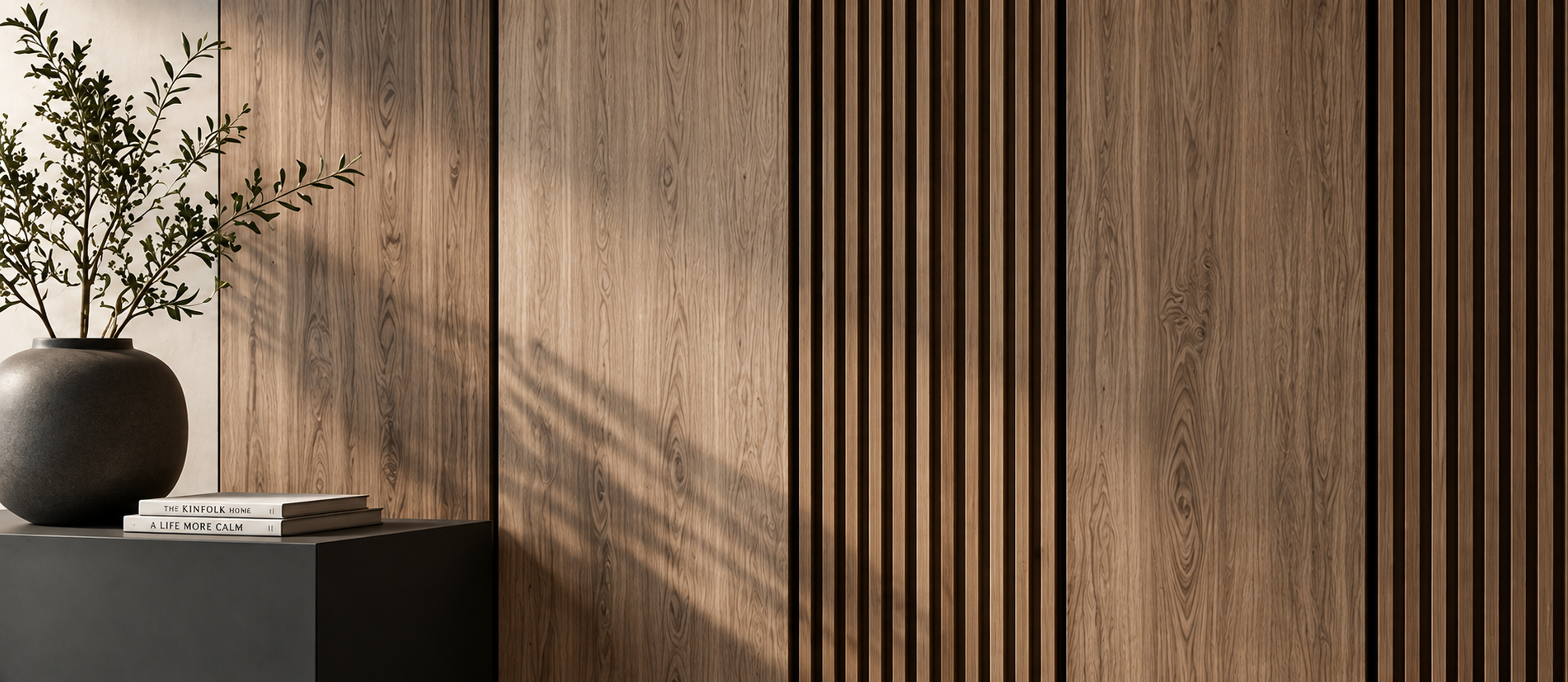 Panels in a finished interior