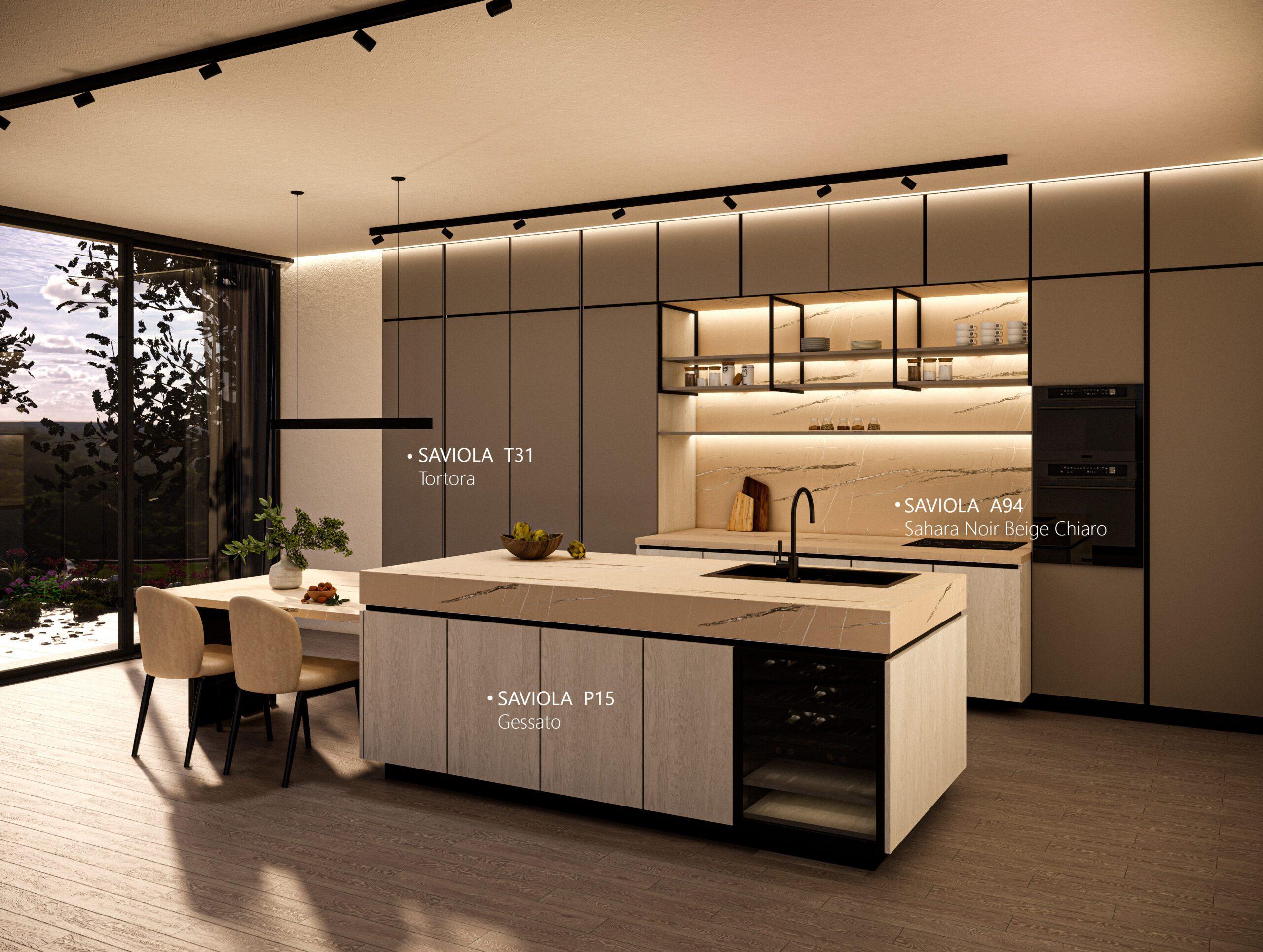 P15 Gessato melamine chipboard by Saviola, view 2