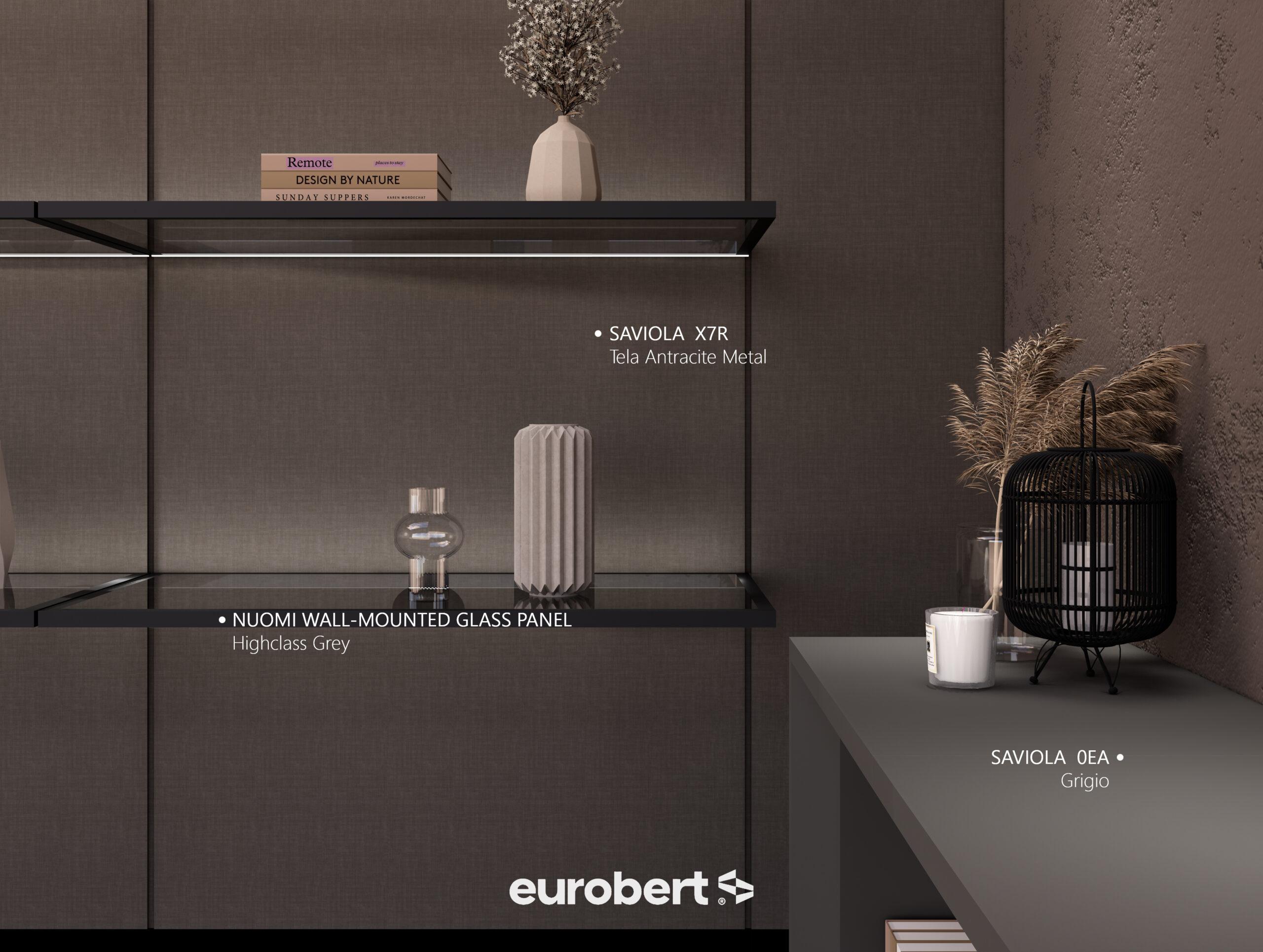 X7R Tela Antracite Metal melamine chipboard by Saviola, view 2