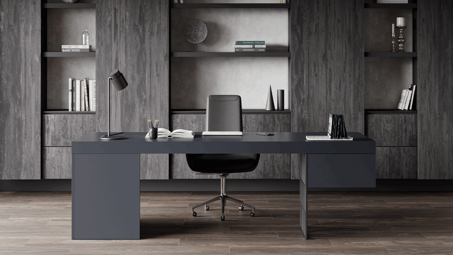 Carbon Gri melamine chipboard by Yildiz, view 2