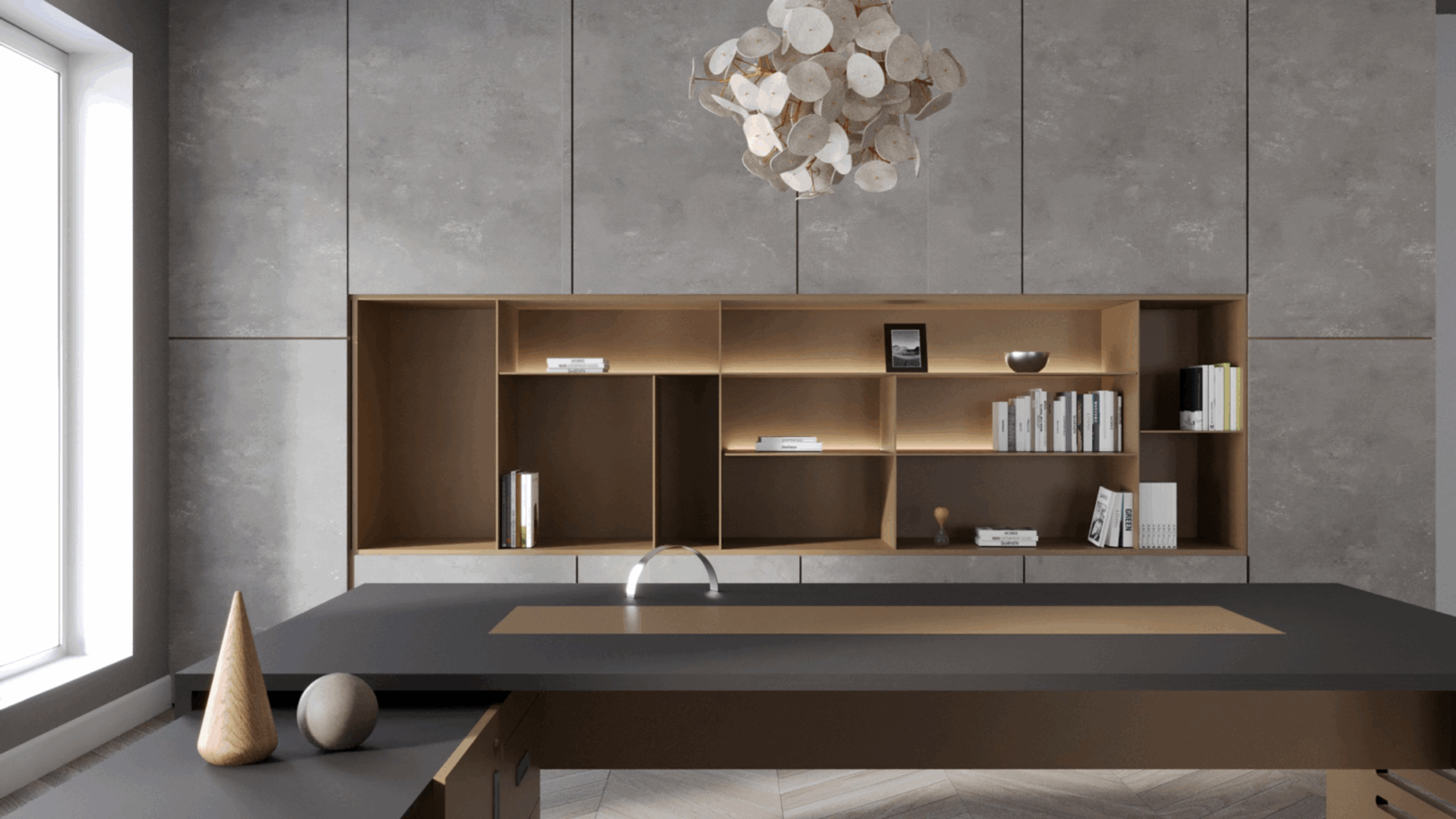 Retro Silver melamine chipboard by Yildiz, view 2