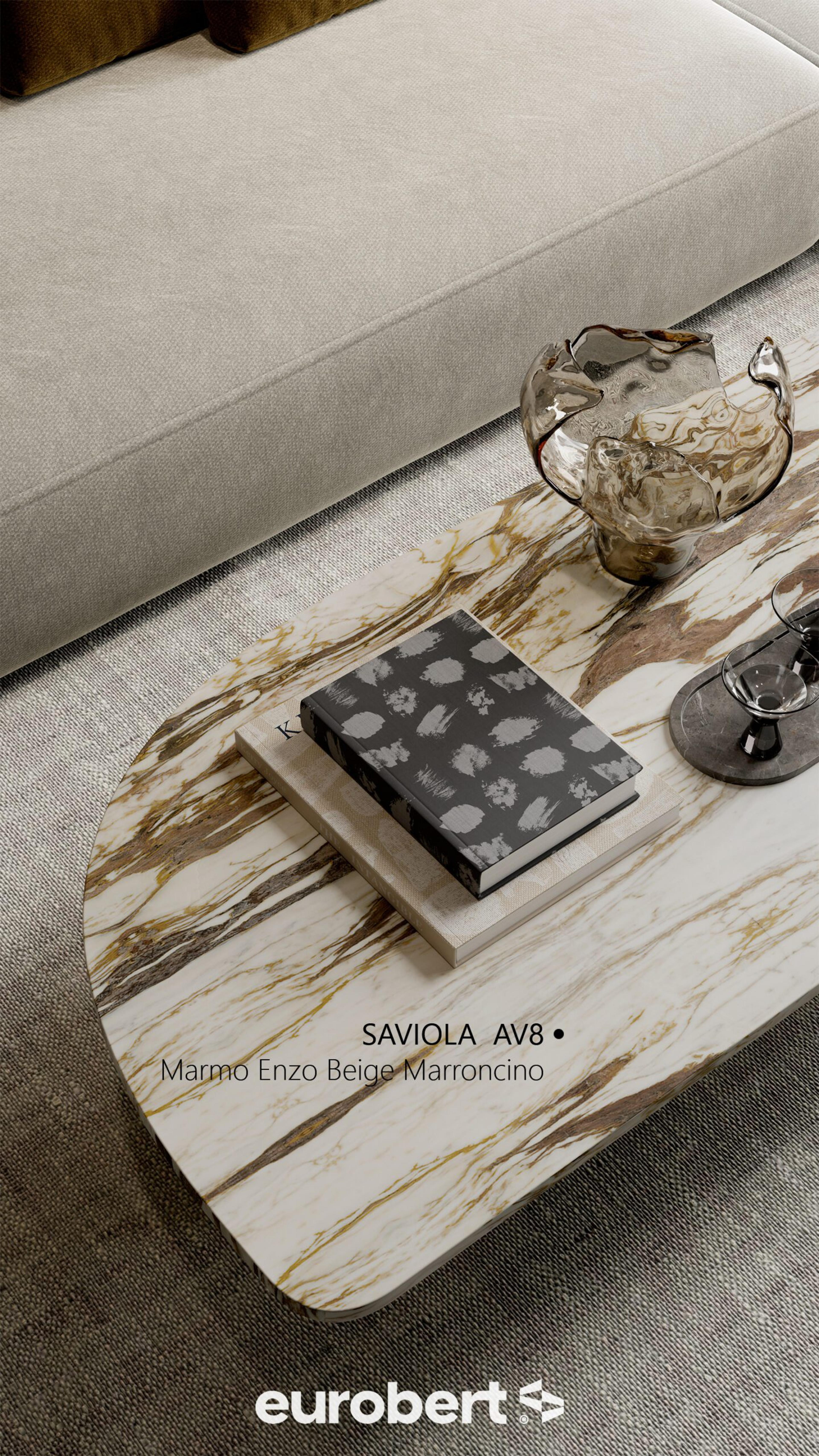 AV8 Marmo Enzo Beige Marroncino melamine chipboard by Saviola, view 2