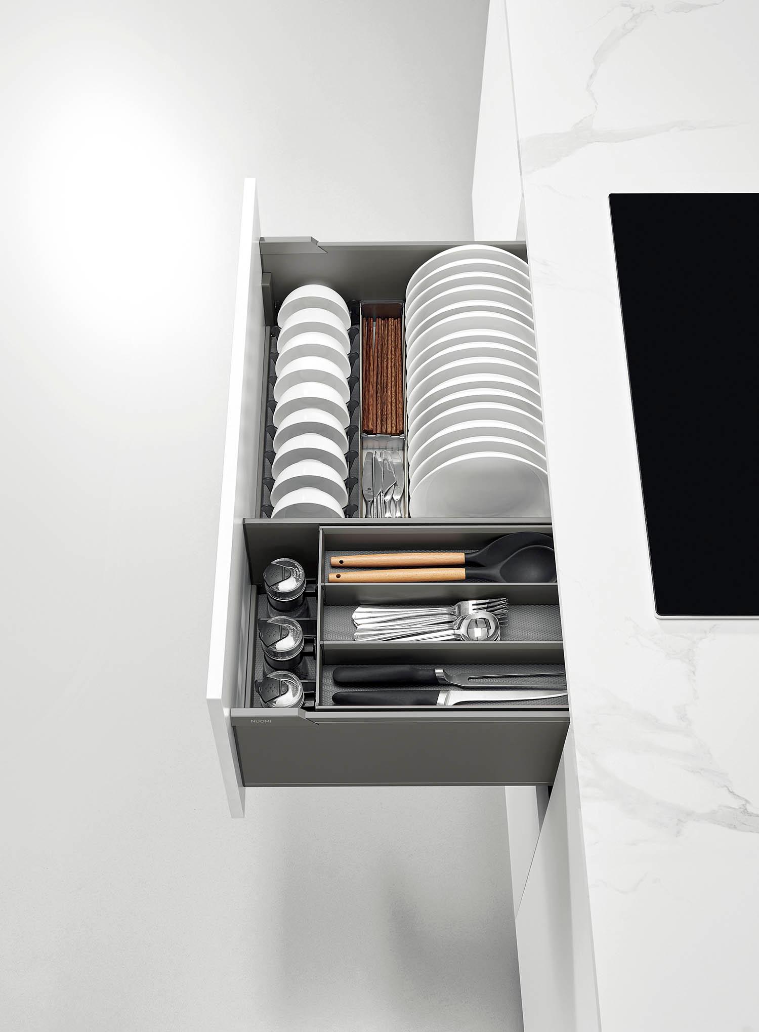 Encanto Series Multi-functional Basket With Slidable Cutlery Tray, furniture fitting by Nuomi