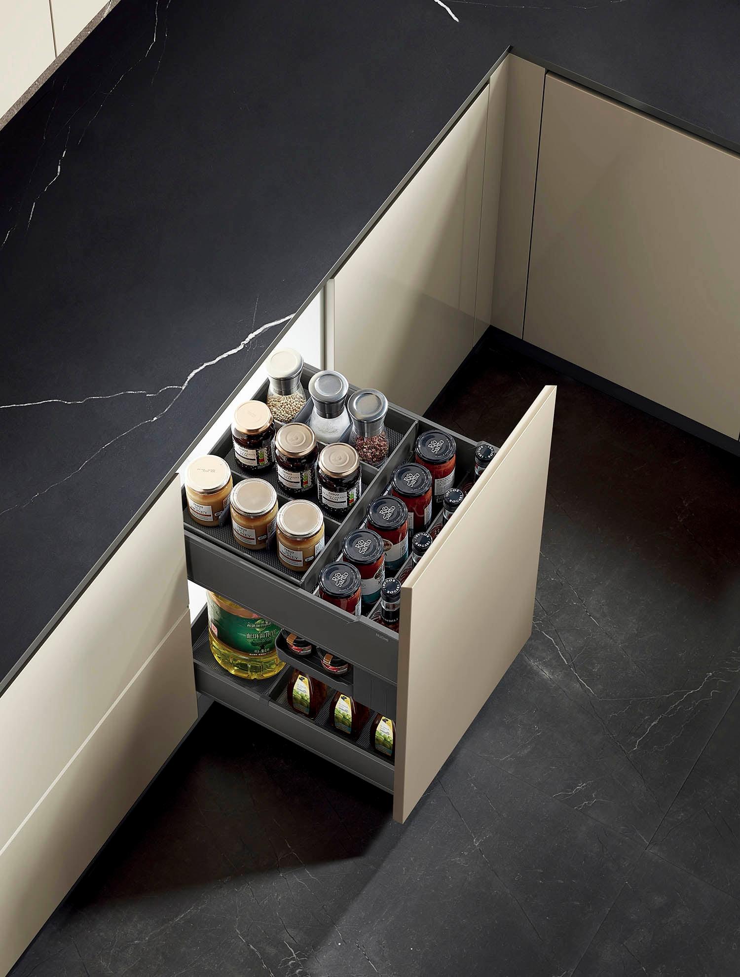 Encanto Series Pull-out Seasoning Basket With Slidable Drawer, aksesor mobiliesh, nga Nuomi
