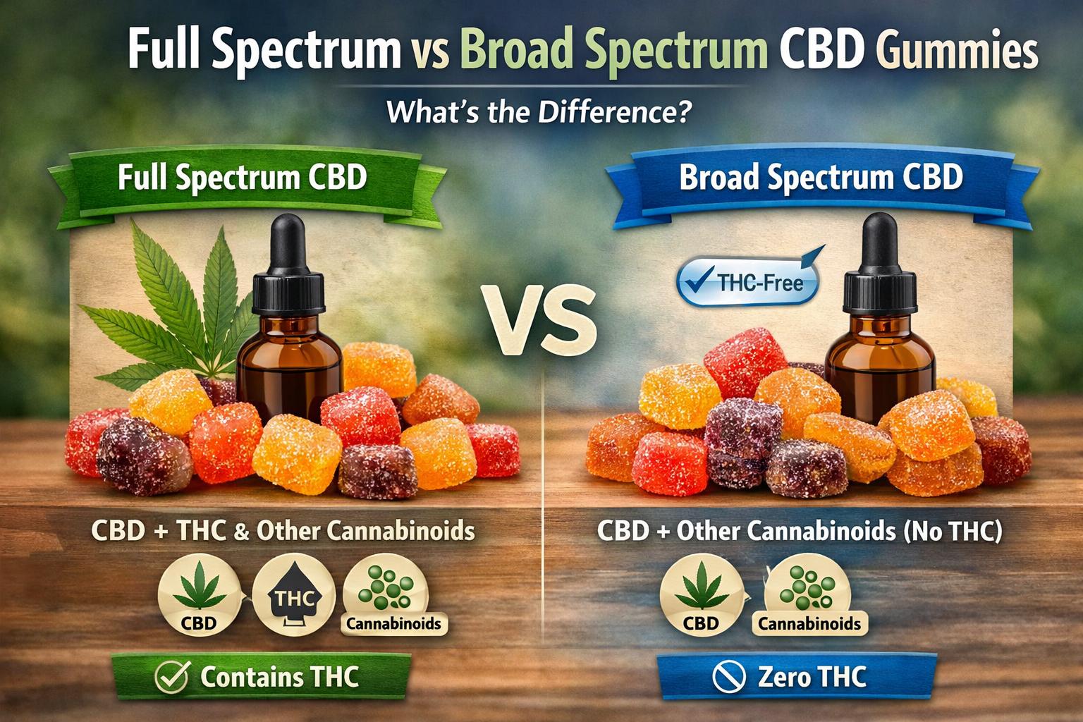 Full Spectrum vs Broad Spectrum CBD Gummies images