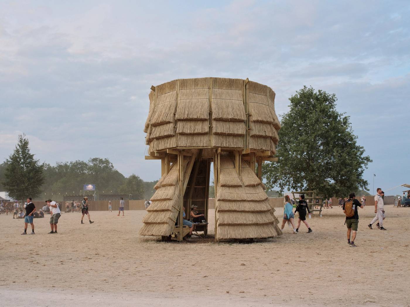 A new reed and timber structure for Houghton Festival by Cella Collective and Mitre & Mondays