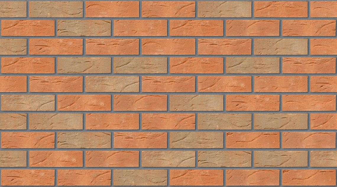 Clumber Red Mixture with Mid Grey mortar