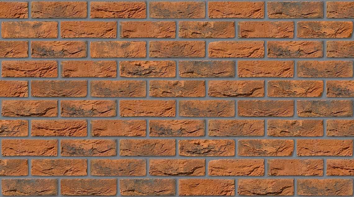 Kopper Red Blue with Mid Grey mortar
