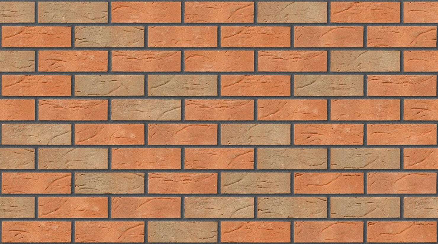 Clumber Red Mixture with Dark Grey mortar