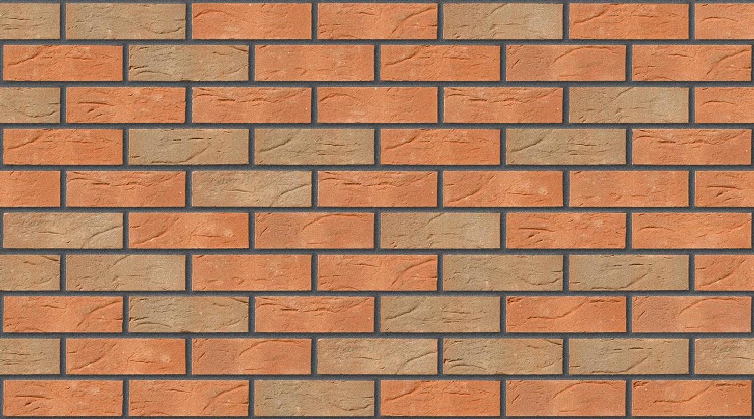 Clumber Red Mixture with Dark Grey mortar