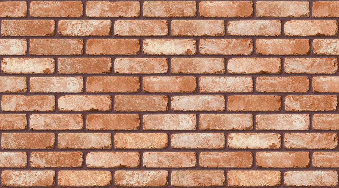 Retro Cottage Stock with Brown Red mortar