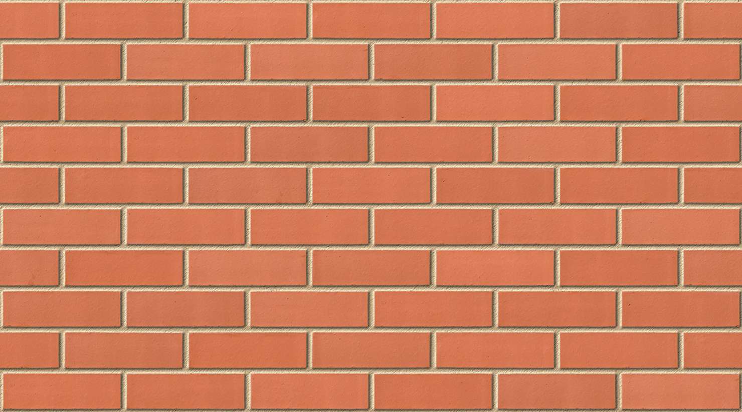 Red Smooth with Buff mortar