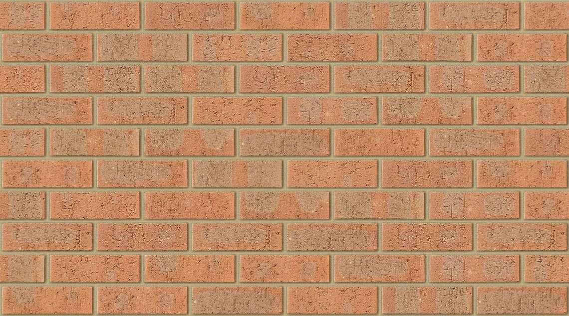 Old English Rose Rustic with Buff mortar