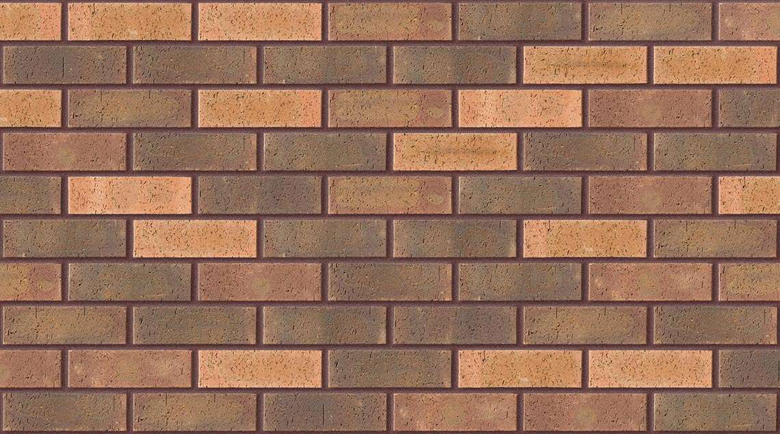 Edwardian Dragfaced with Brown Red mortar