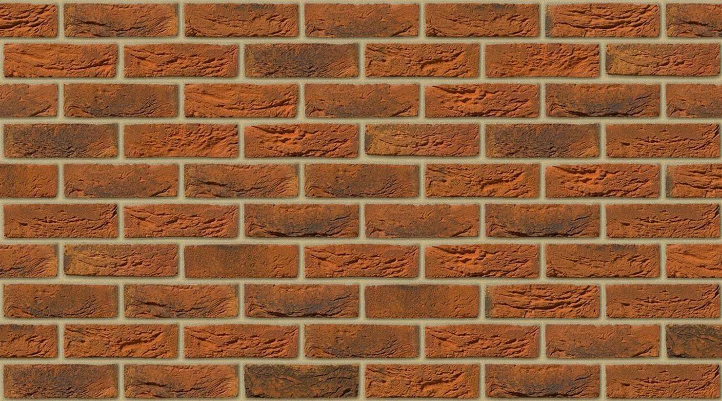 Burnt Orange with Buff mortar