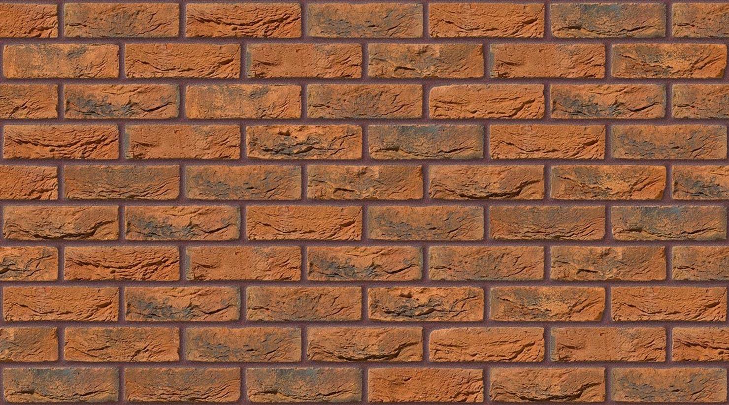 Kopper Red Blue with Brown Red mortar