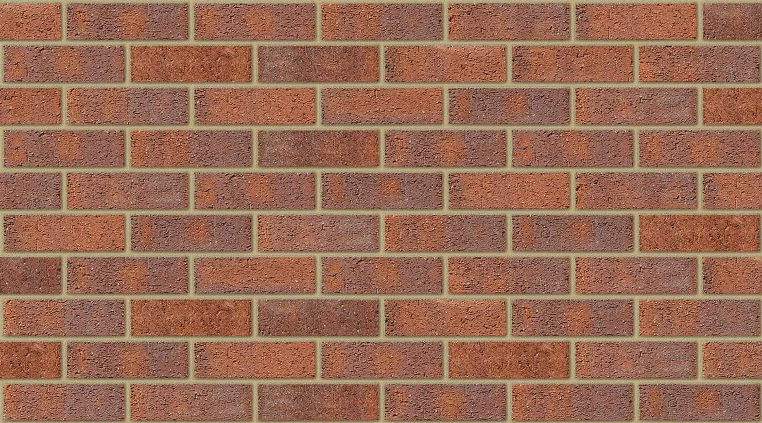 Dark Multi Rustic with Buff mortar