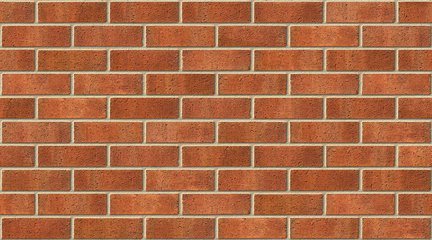 Red Multi Rustic with Buff mortar