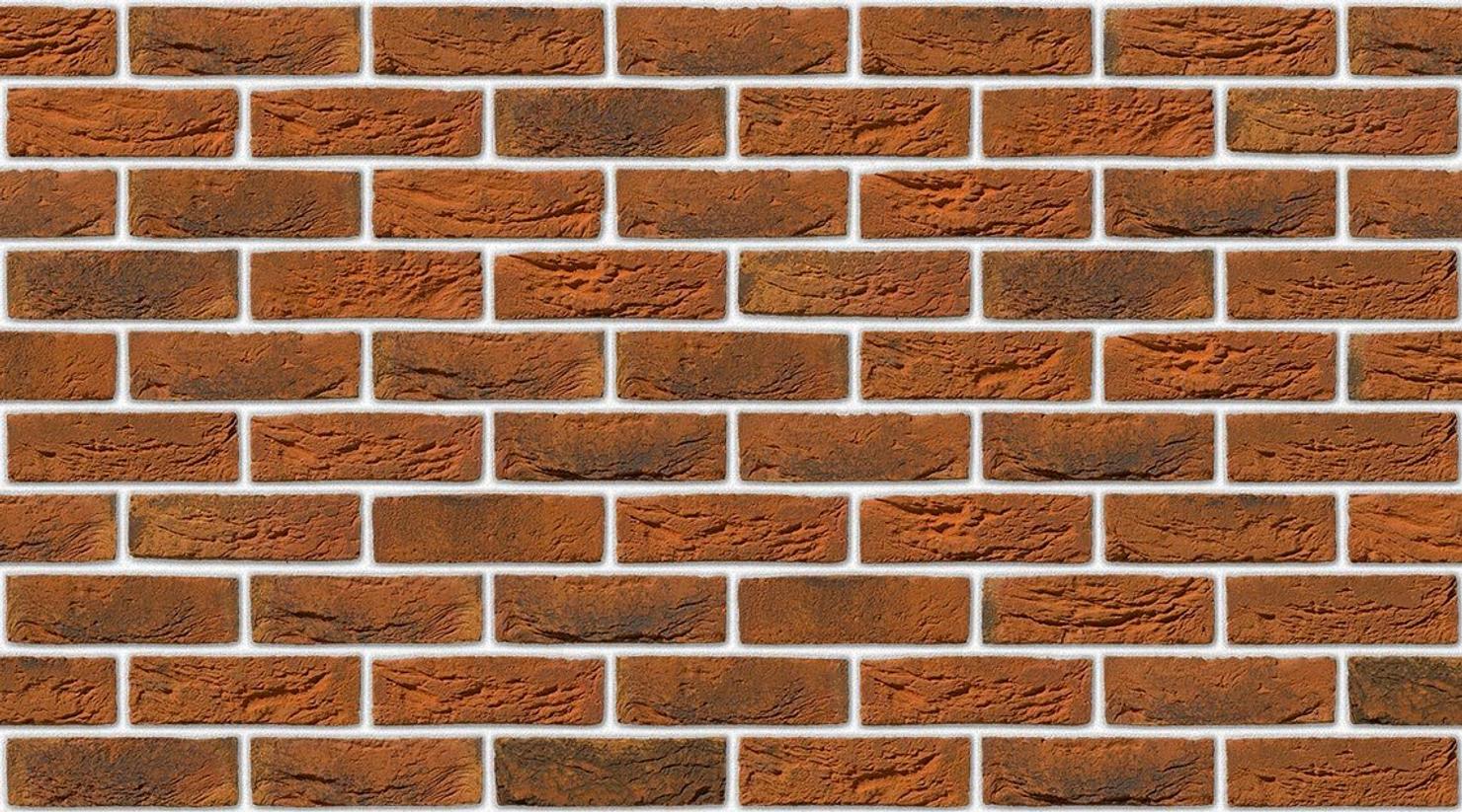 Burnt Orange with White mortar