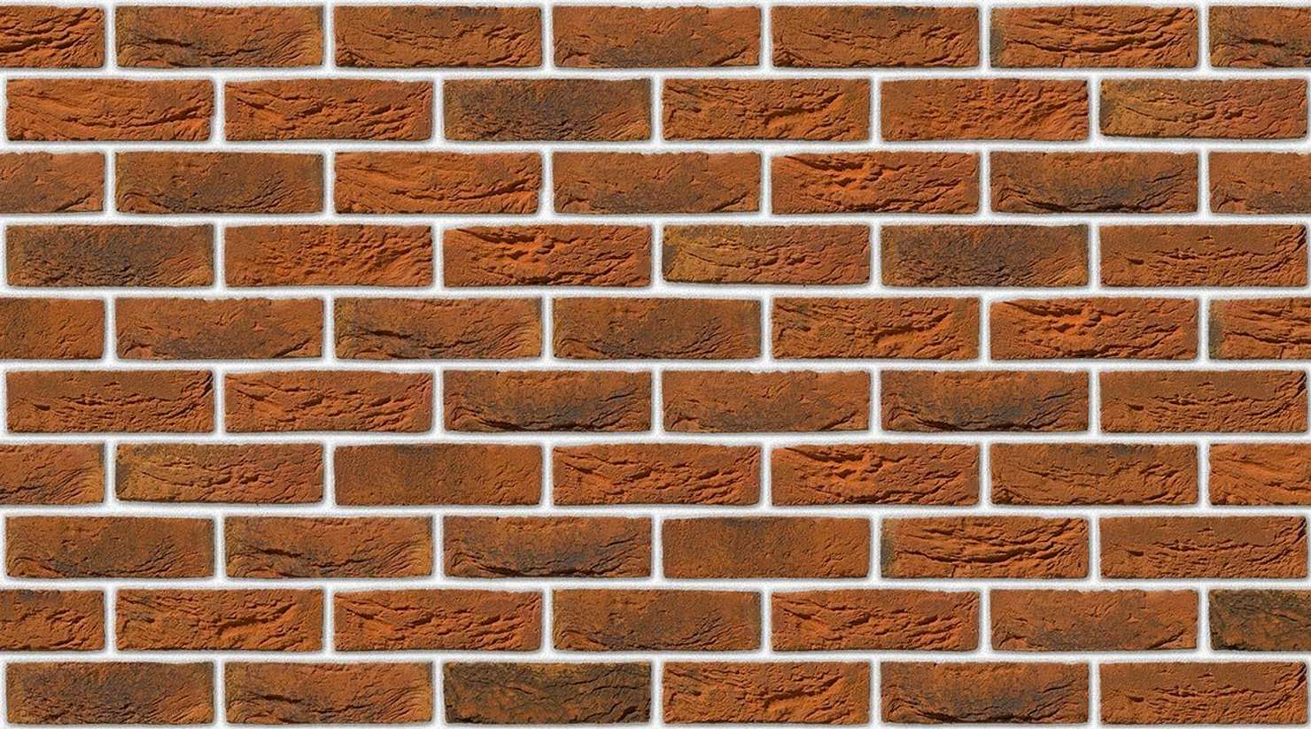 Burnt Orange with White mortar