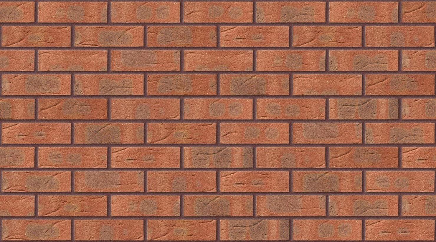 Village Sunglow with Brown Red mortar