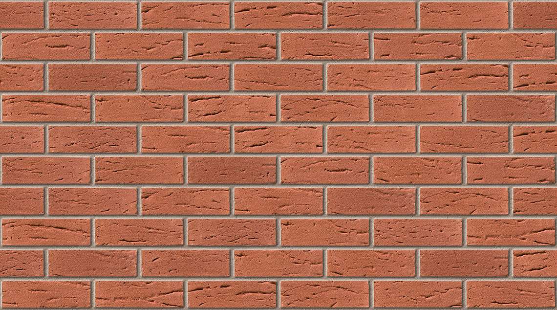 Crimson Red with Natural mortar