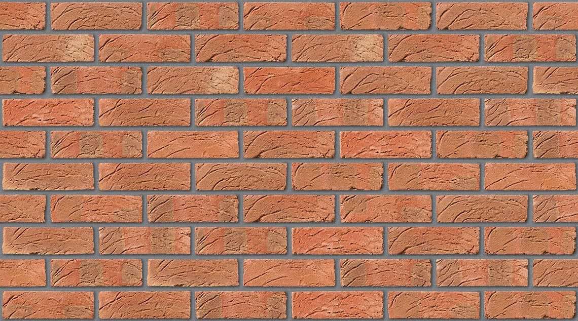 Sunset Red with Mid Grey mortar