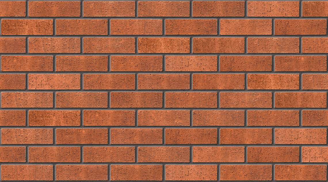 Red Rustic with Dark Grey mortar