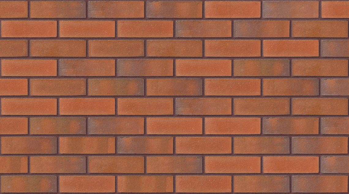 County Multi Smooth with Brown Red mortar