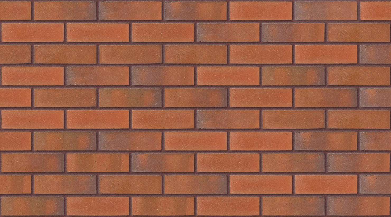 County Multi Smooth with Brown Red mortar