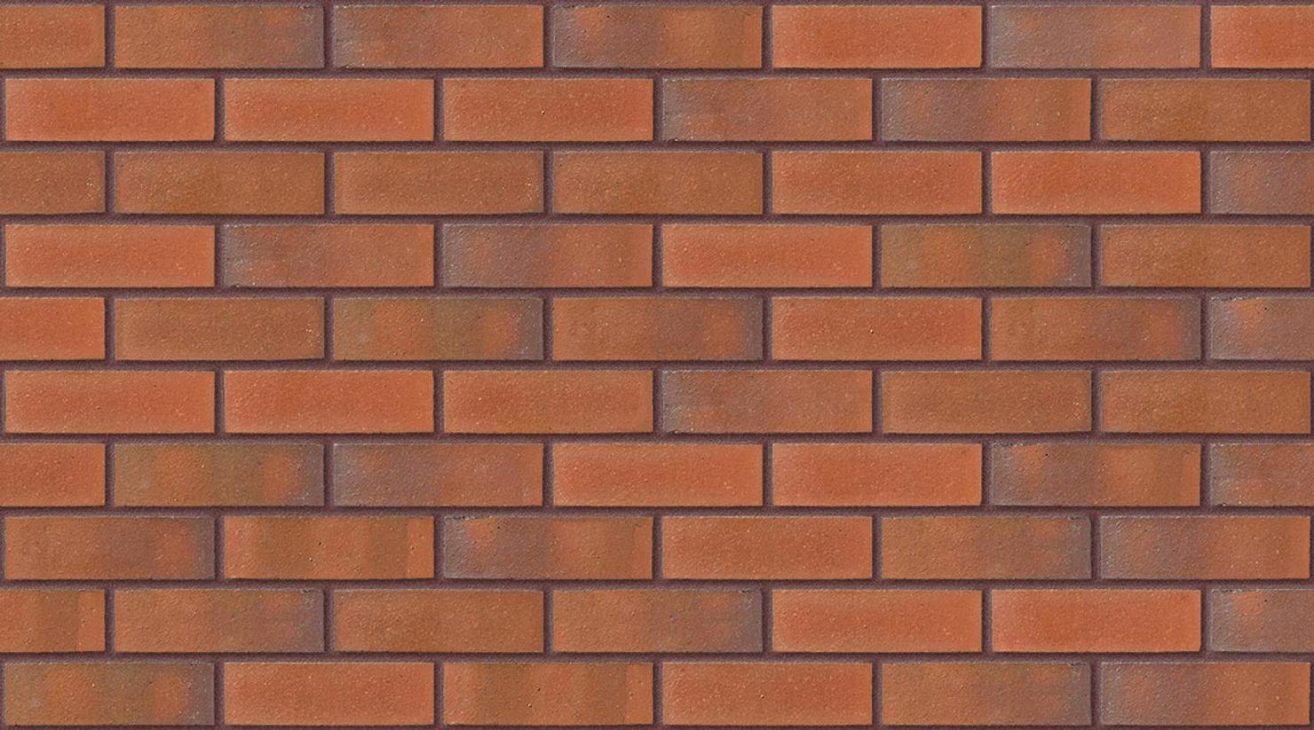 County Multi Smooth with Brown Red mortar