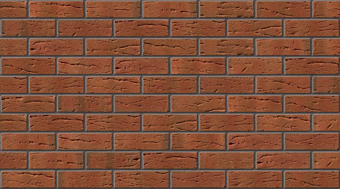 Crimson Red Multi with Dark Grey mortar