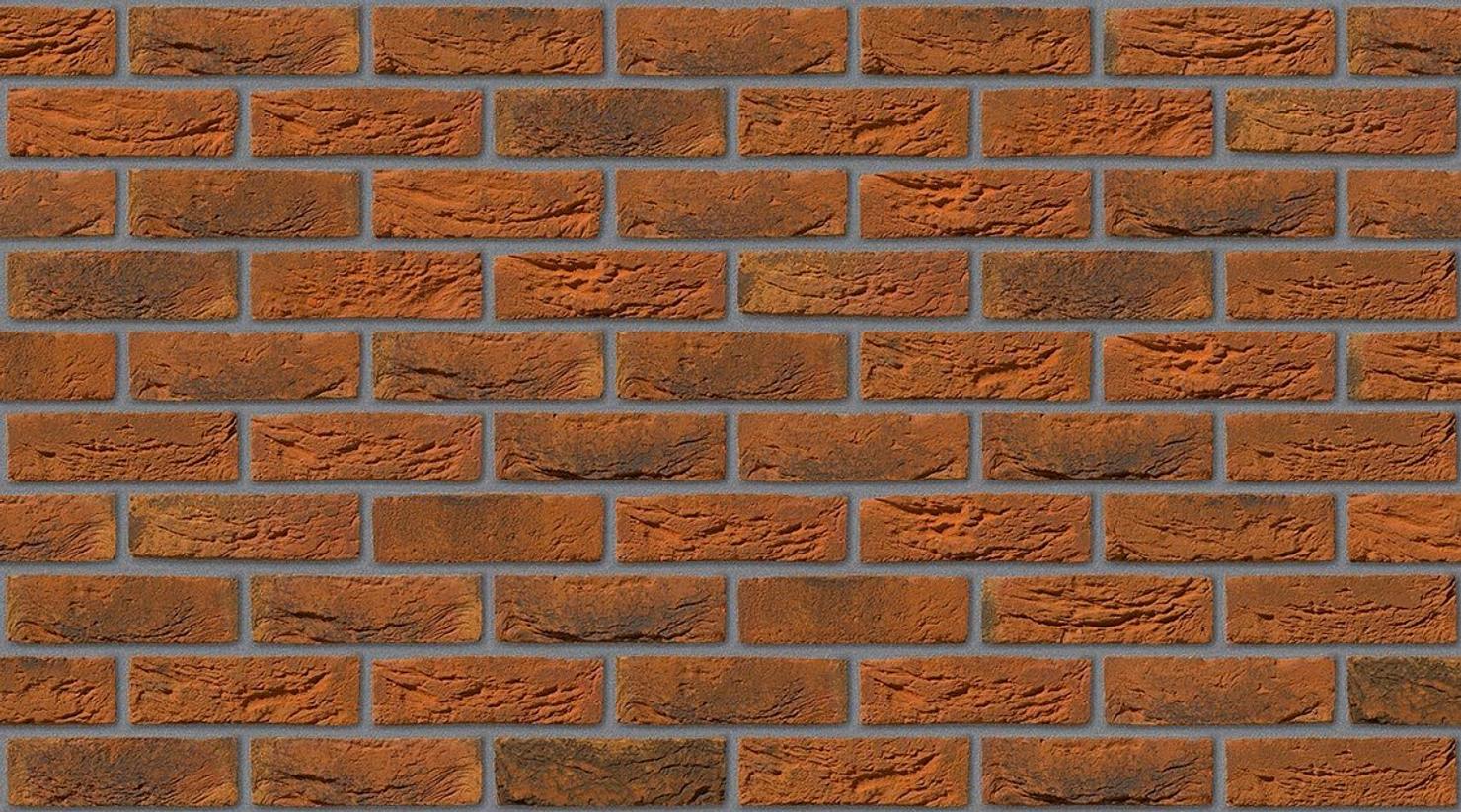 Burnt Orange with Mid Grey mortar