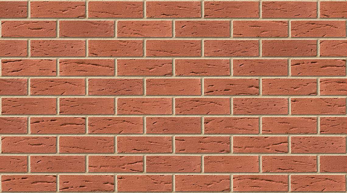 Crimson Red with Buff mortar