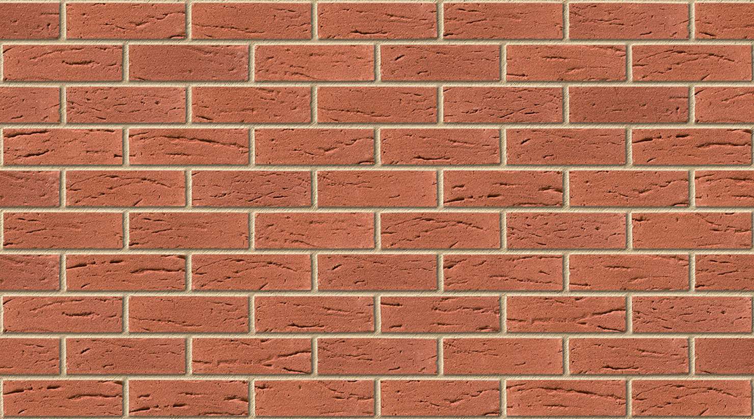 Crimson Red with Buff mortar