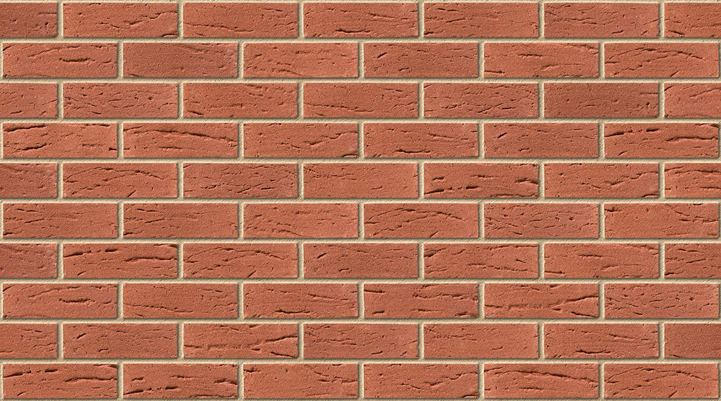 Crimson Red with Buff mortar