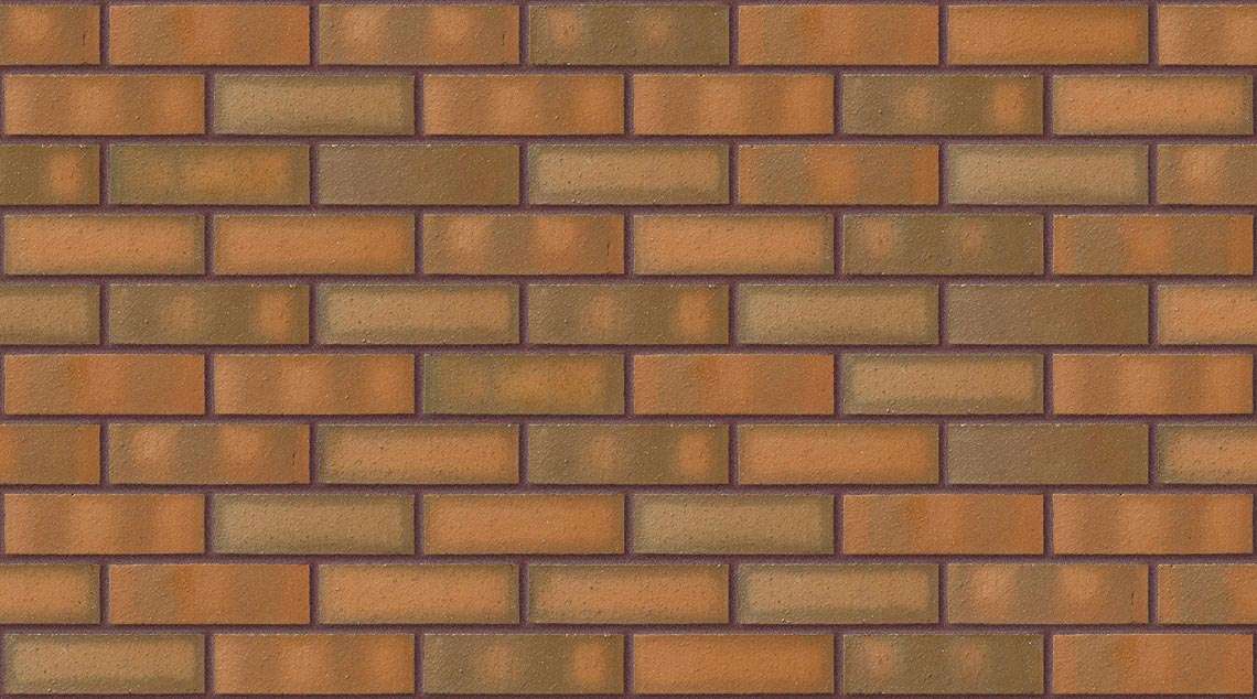 Dark Multi Smooth with Brown Red mortar