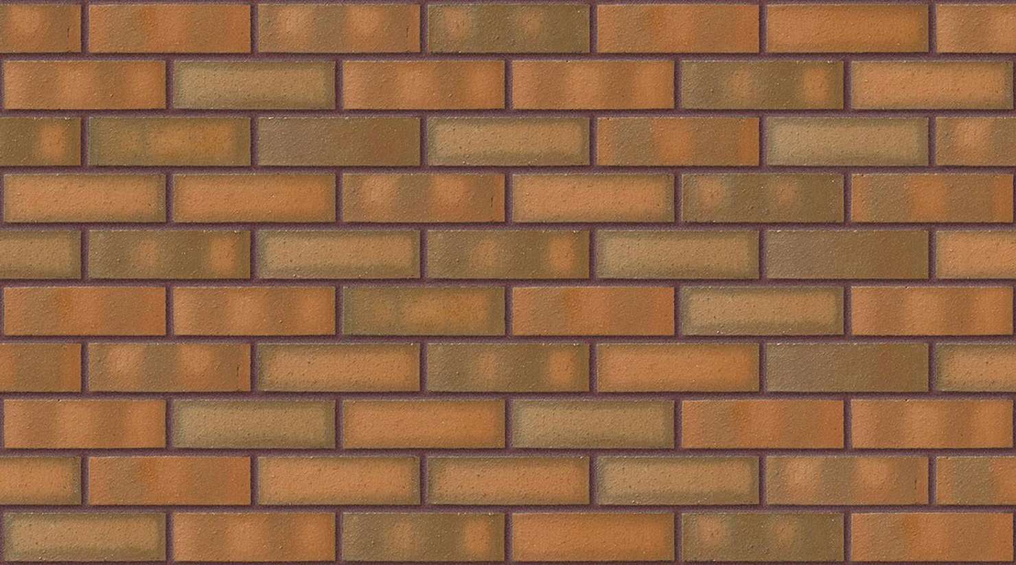 Dark Multi Smooth with Brown Red mortar