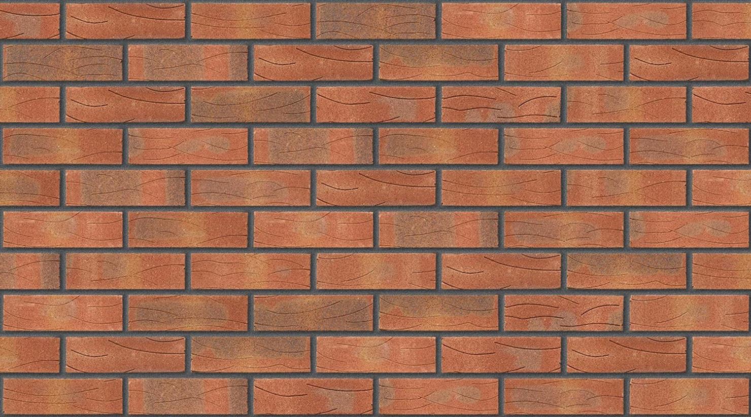 Sherwood Red Mixture with Dark Grey mortar