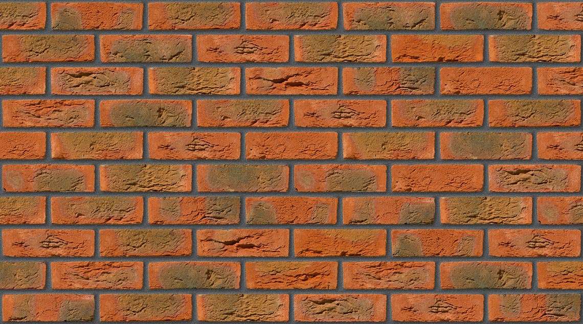 Hampshire Red with Dark Grey mortar