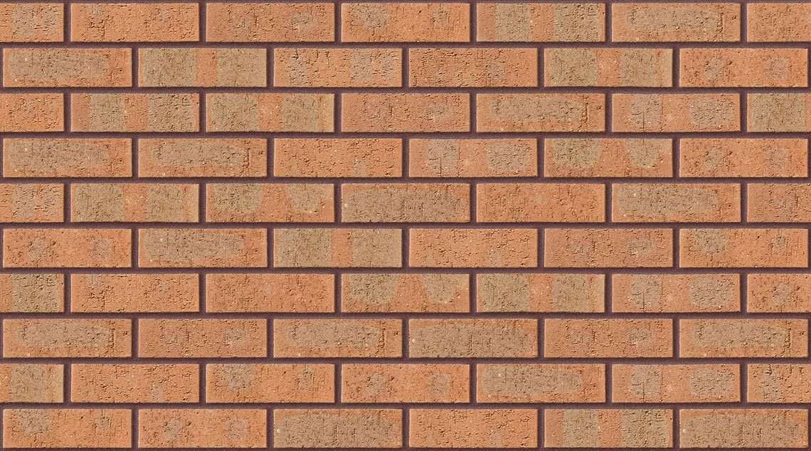 Old English Rose Rustic with Brown Red mortar