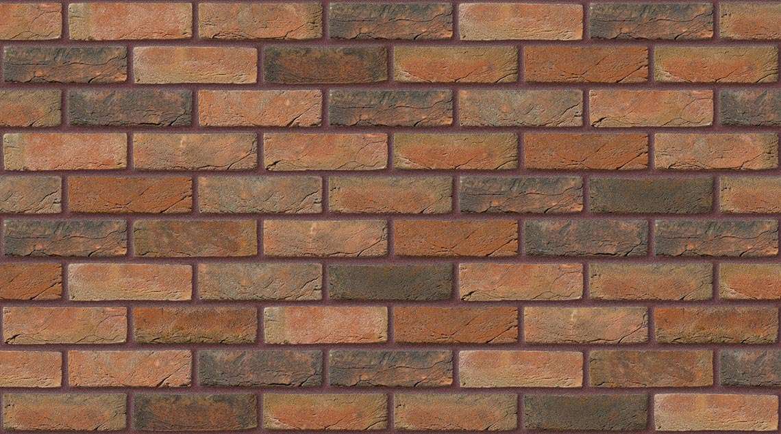 Amberley Red Multi with Brown Red mortar