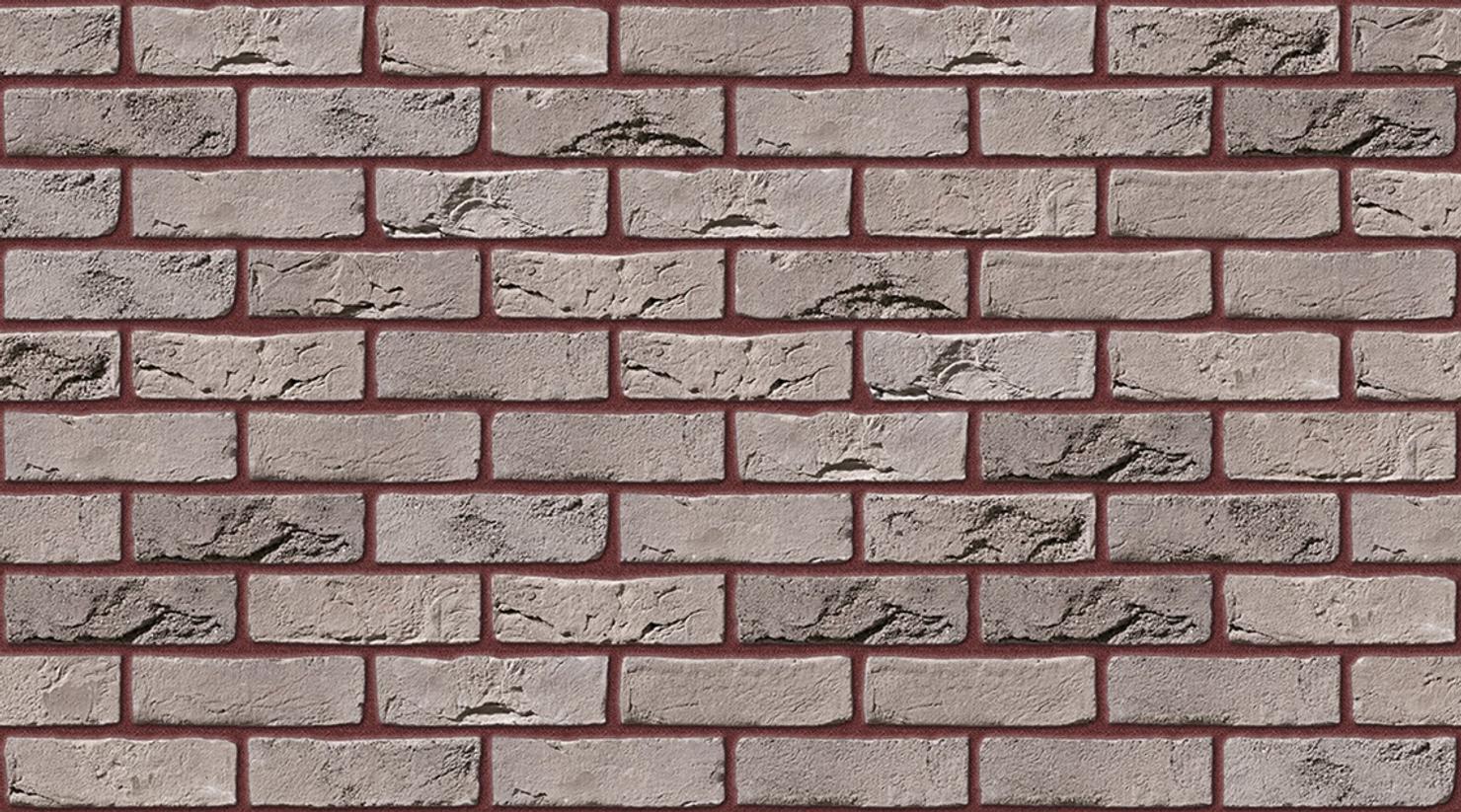 Forum Smoked Branco with Brown Red mortar