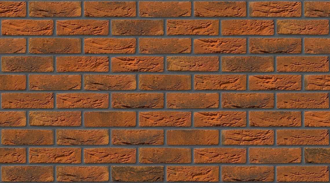 Burnt Orange with Dark Grey mortar