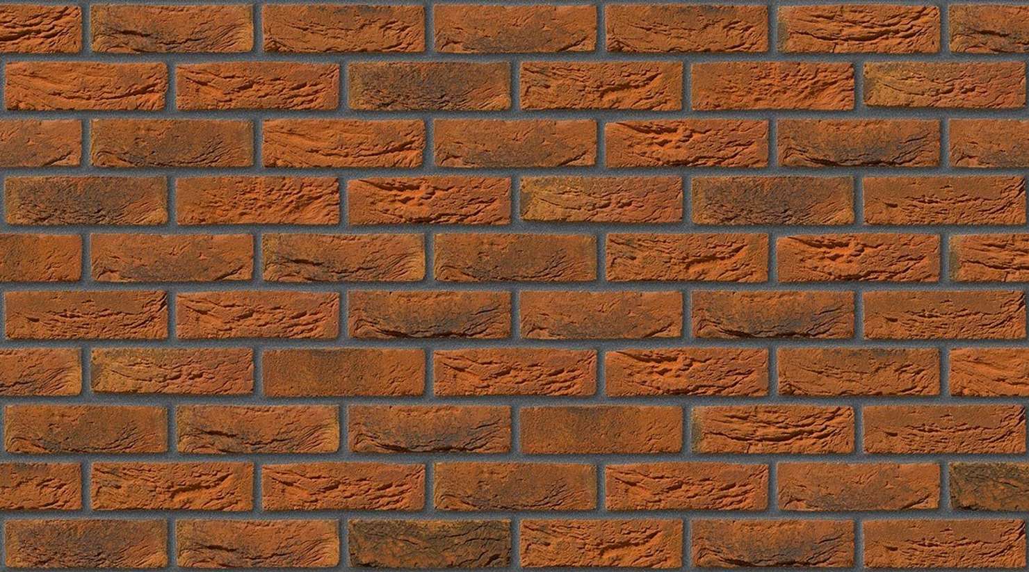 Burnt Orange with Dark Grey mortar