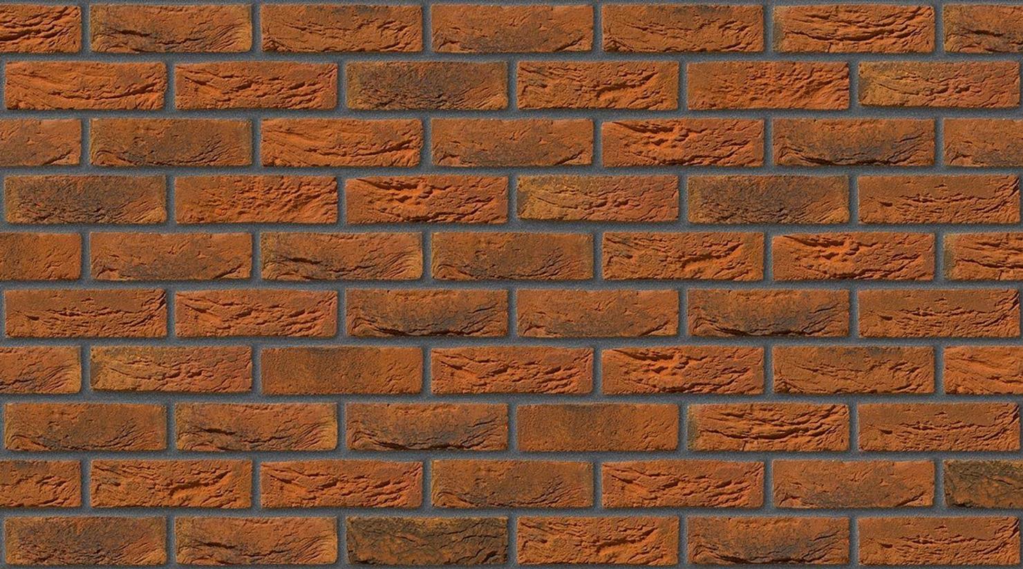 Burnt Orange with Dark Grey mortar