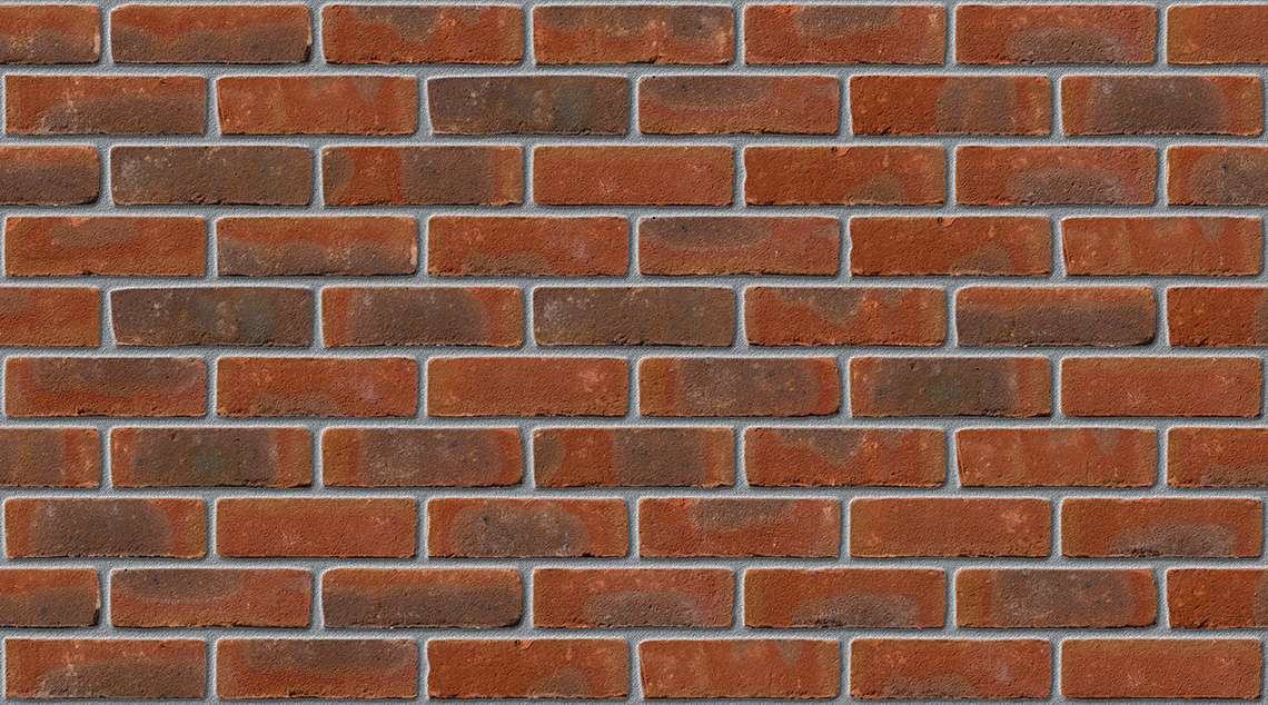 Chartham Red Multi with Natural mortar
