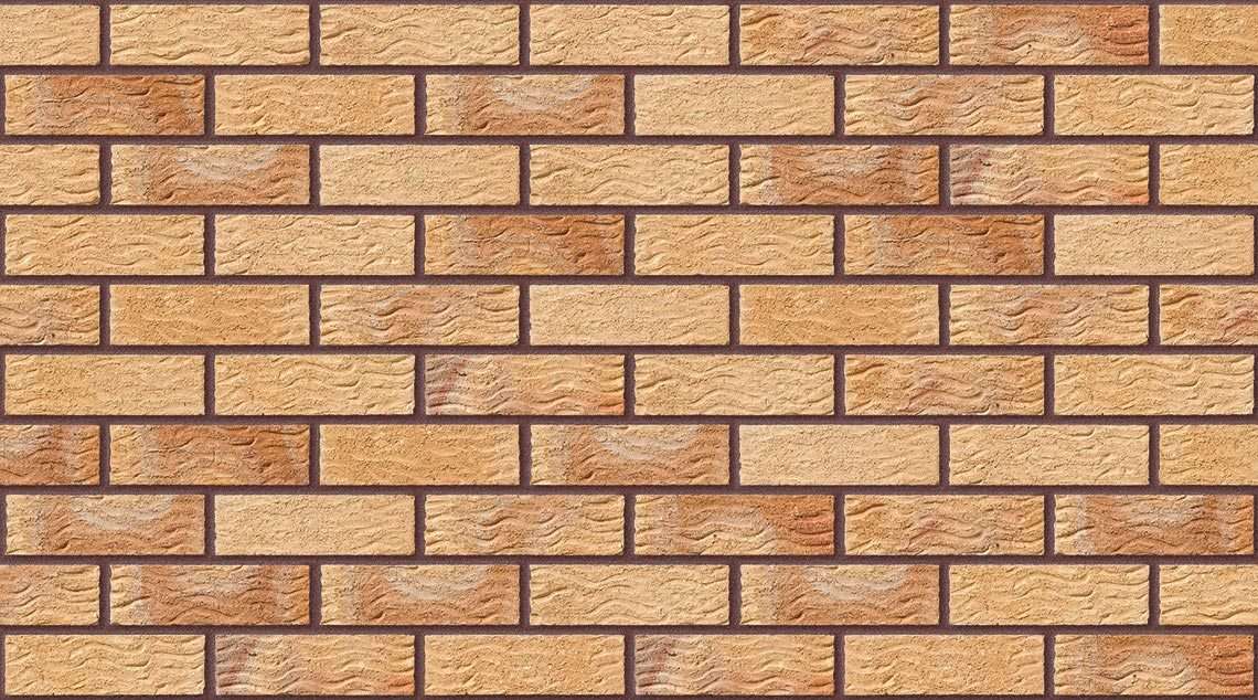 Old English Buff Multi with Brown Red mortar