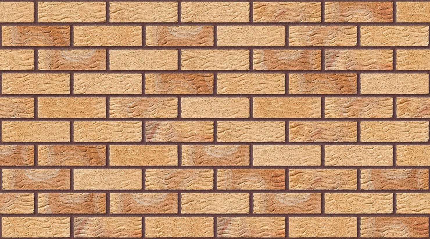 Old English Buff Multi with Brown Red mortar