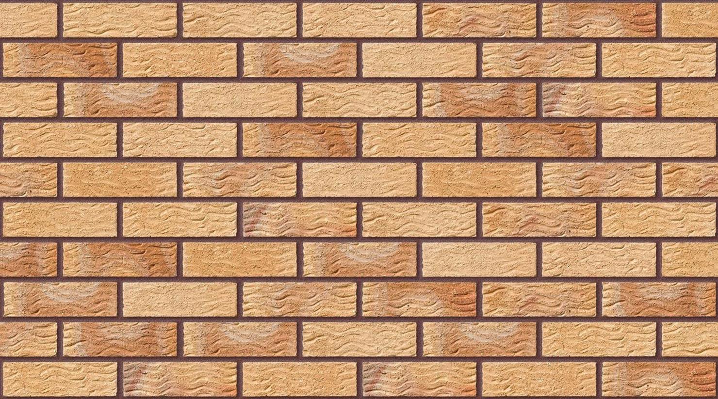 Old English Buff Multi with Brown Red mortar